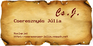 Cseresznyés Júlia névjegykártya