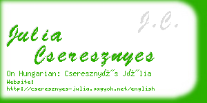 julia cseresznyes business card